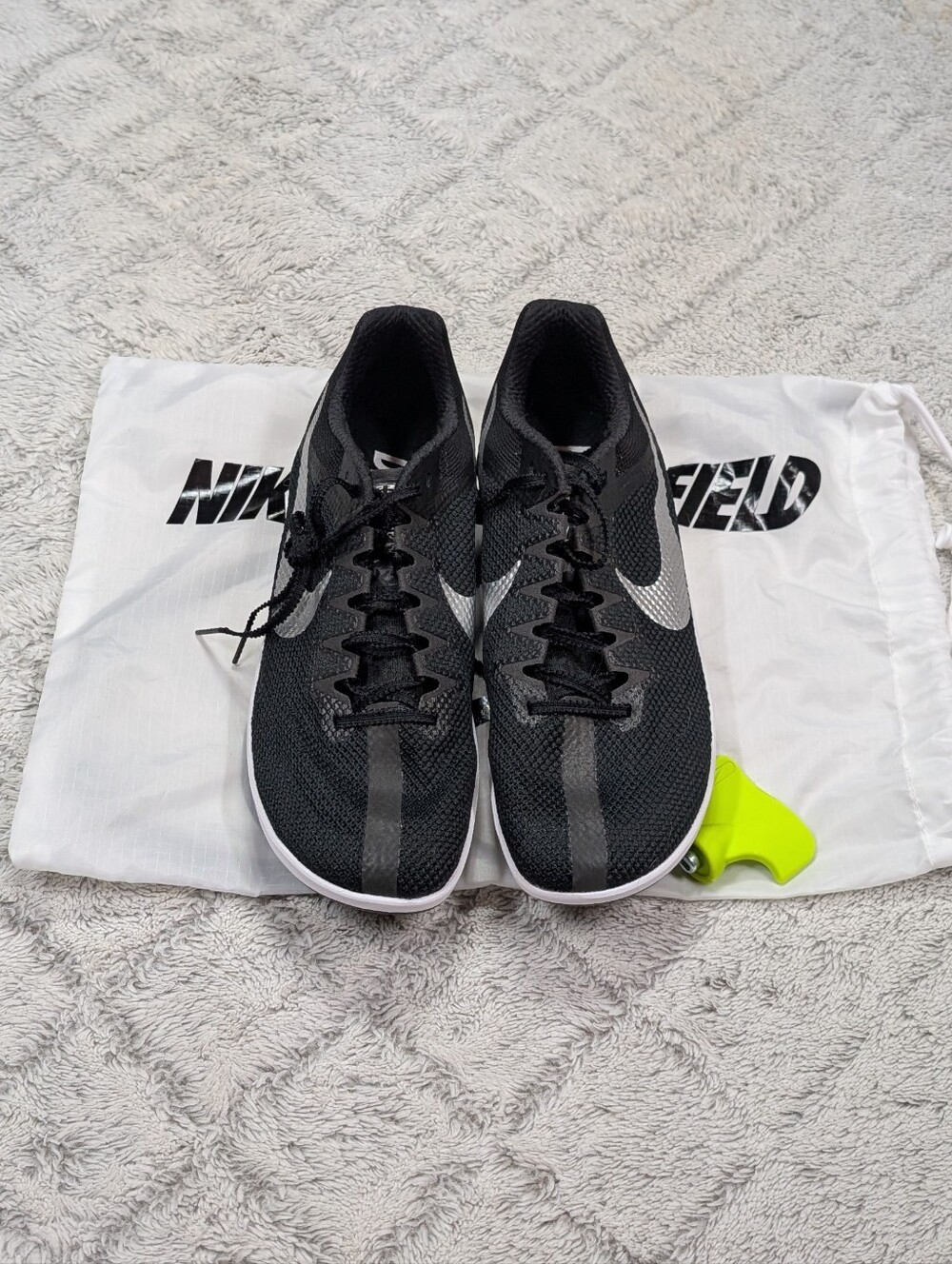 Nike Zoom Rival Black Silver Track Field Distance Spikes Mens 10.5 DC8725-001 - Picture 2 of 7
